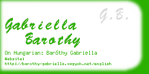 gabriella barothy business card
