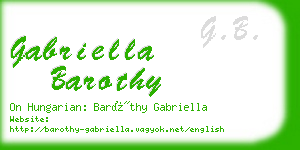 gabriella barothy business card